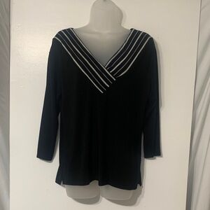 Chico's Black Top with Chic Design